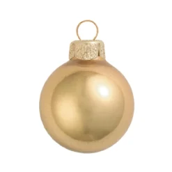 6ct Metallic Gold Glass Ball Christmas Ornaments 4" (100mm)