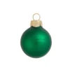 28ct Green Matte Glass Christmas Ball Ornaments 2" (50mm)