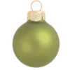 40ct Pale Green Matte Glass Christmas Ball Ornaments 1.5" (40mm)