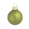 12ct Matte Light Green Glass Ball Christmas Ornaments 2.75" (70mm)
