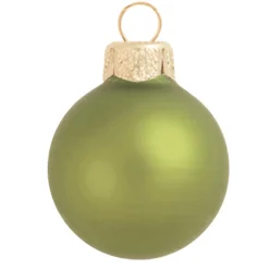 4ct Green Matte Christmas Glass Ball Ornaments 4.75" (120mm)