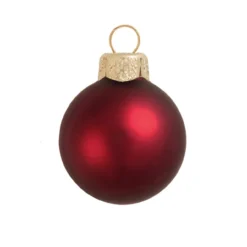 4ct Henna Red Matte Finish Glass Christmas Ball Ornaments 4.75" (120mm)