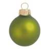 2ct Kiwi Green Matte Glass Christmas Ball Ornaments 6" (150mm)