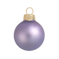 6ct Matte Lavender Purple Glass Ball Christmas Ornaments 4" (100mm)