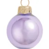 28ct Purple And Gold Pearl Glass Christmas Ball Ornaments 2" (50mm)