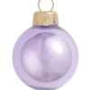 12ct Lavender Purple And Gold Shiny Glass Christmas Ball Ornaments 2.75" (70mm)