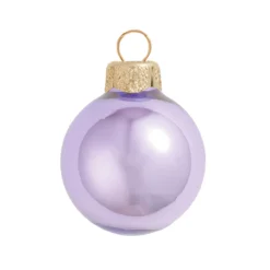 Pearl Lavender Purple Glass Ball Christmas Ornament 7" (180mm)