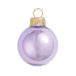 6ct Shiny Lavender Purple Glass Christmas Ball Ornaments 4" (100mm)