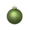 Matte Lime Green Glass Ball Christmas Ornament 7" (180mm)