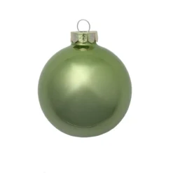 2ct Pearl Lime Green Glass Ball Christmas Ornaments 6" (150mm)