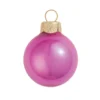 40ct Lipstick Pink Glass Shiny Christmas Ball Ornaments 1.25" (30mm)
