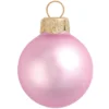 12ct Pink Glass Matte Finish Christmas Ball Ornaments 2.75" (70mm)