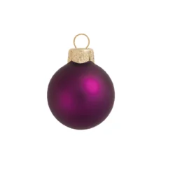 Plum Purple Matte Glass Ball Christmas Ornament 7" (180mm)