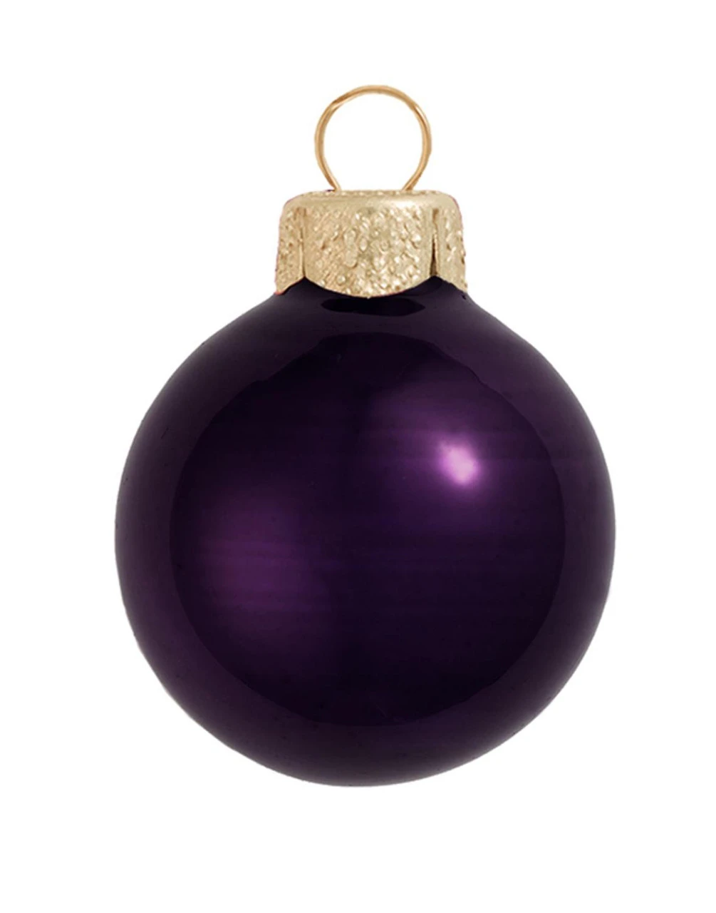 40ct Purple And Gold Shiny Glass Christmas Ball Ornaments 1.5" (40mm) 1 40ct Purple And Gold Shiny Glass Christmas Ball Ornaments 1.5" (40mm)
