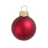 2ct Red Matte Glass Christmas Ball Ornaments 6" (150mm)