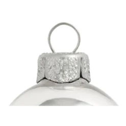 40ct Silver Shiny Finish Glass Christmas Ball Ornaments 1.5" (40mm) -Christmas Trees Shop dwhi 28451 03 78402.1667684745