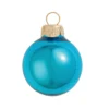 8ct Shiny Turquoise Blue Glass Christmas Ball Ornaments 3.25" (80mm)