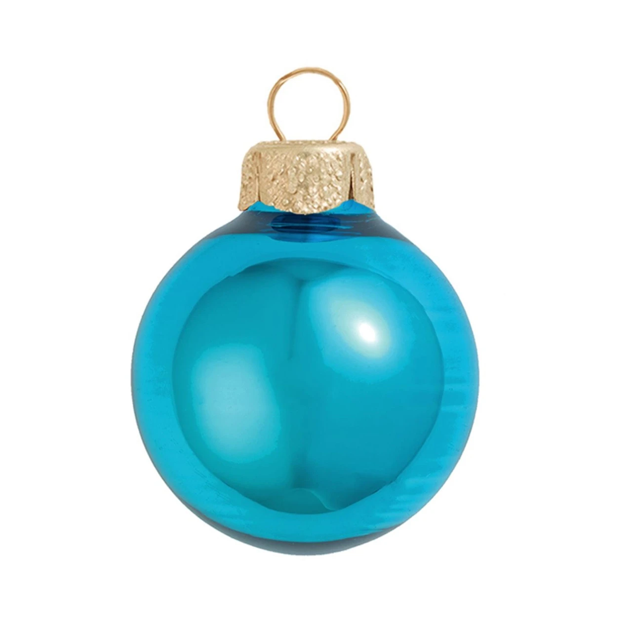 4ct Turquoise Blue Shiny Glass Christmas Ball Ornaments 4.75" (120mm) 1 4ct Turquoise Blue Shiny Glass Christmas Ball Ornaments 4.75" (120mm)