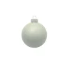 12ct Pearl Polar White Glass Ball Christmas Ornaments 2.75 (70mm)