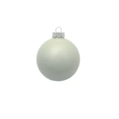 12ct Pearl Polar White Glass Ball Christmas Ornaments 2.75 (70mm)