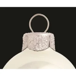 6ct Pearl White Polar Glass Ball Chistmas Ornaments 4" (100mm) -Christmas Trees Shop dwhi 28545 03 42570.1667691598