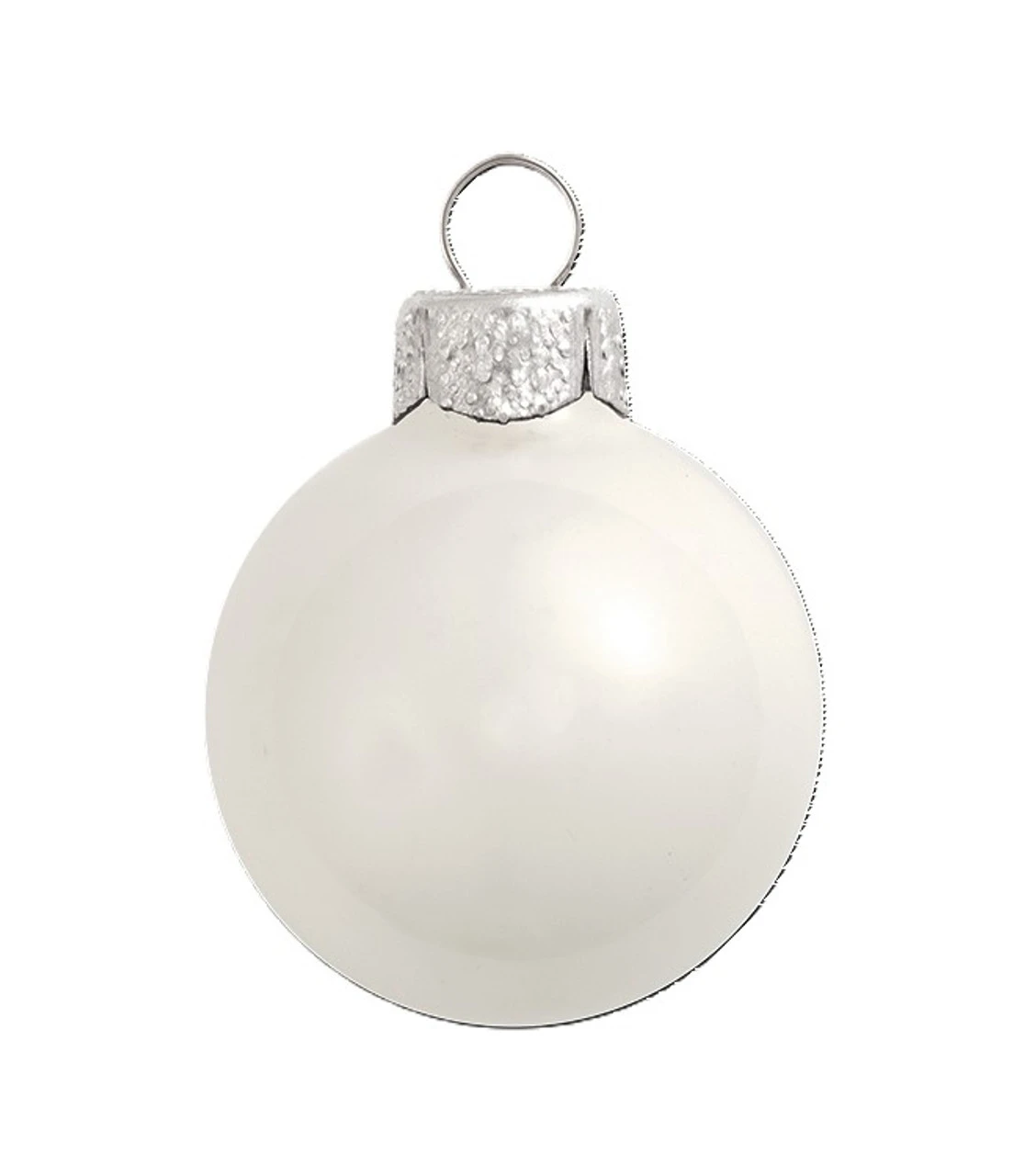 12ct White Shiny Glass Christmas Ball Ornaments 2.75" (70mm) 2 12ct White Shiny Glass Christmas Ball Ornaments 2.75" (70mm) - Image 2