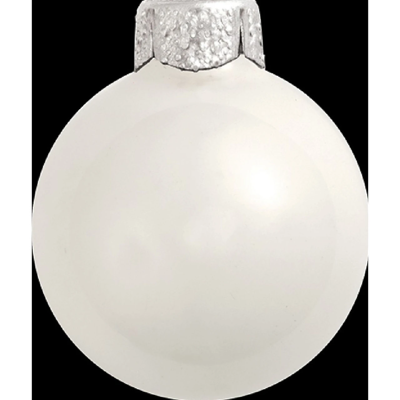 8ct Shiny White Glass Ball Christmas Ornaments 3.25" (80mm) 2 8ct Shiny White Glass Ball Christmas Ornaments 3.25" (80mm) - Image 2
