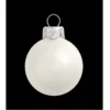 Shiny White Glass Ball Christmas Ornament 7" (180mm)