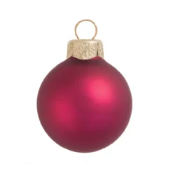 Matte Soft Berry Glass Ball Christmas Ornament 7" (180mm)