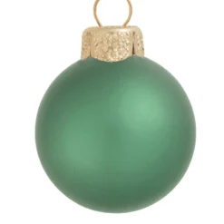 6ct Soft Green Matte Glass Christmas Ball Ornaments 4" (100mm)