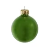 12ct Green Pearl Christmas Glass Ball Ornaments 2.75" (70mm)