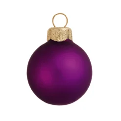 4ct Matte Soft Grape Glass Ball Christmas Ornaments 4.75" (120mm)