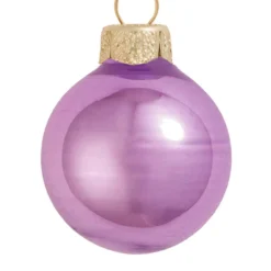 2ct Lavender Shiny Glass Christmas Ball Ornaments 6" (150mm)