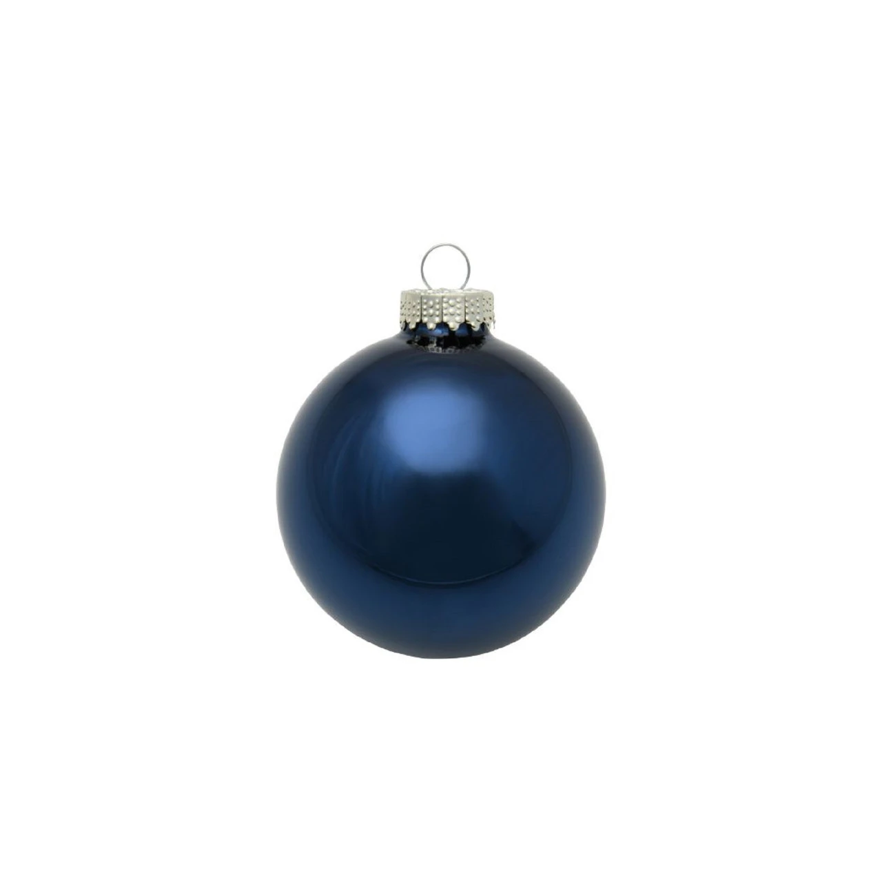 12ct Midnight Blue Shiny Glass Christmas Ball Ornaments 2.75" (70mm) 1 12ct Midnight Blue Shiny Glass Christmas Ball Ornaments 2.75" (70mm)