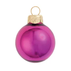 8ct Matte Soft Rose Pink Glass Ball Christmas Ornaments 3.25" (80mm)