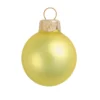 Matte Soft Yellow Glass Ball Christmas Ornament 7" (180mm)