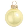 Pearl Soft Yellow Glass Ball Christmas Ornament 7" (180mm)