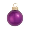 40ct Pearl Soft Plum Purple Glass Ball Christmas Ornaments 1.5" (40mm)