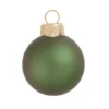 40ct Shale Green Matte Glass Christmas Ball Ornaments 1.5" (40mm)