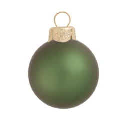 2ct Shale Green Matte Glass Christmas Ball Ornaments 6" (150mm)