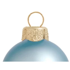 12ct Sky Blue Matte Glass Christmas Ball Ornaments 2.75" (70mm) -Christmas Trees Shop dwhi 28853 03 65605.1667656031