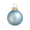 Matte Sky Blue Glass Ball Christmas Ornament 7" (180mm)
