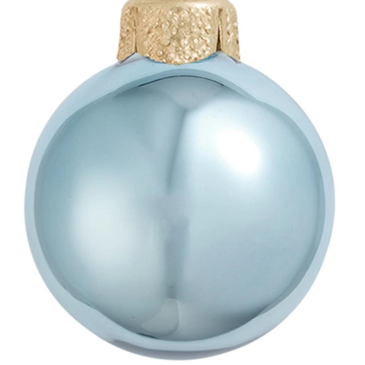 12ct Shiny Sky Blue Glass Ball Christmas Ornaments 2.75" (70mm) 2 12ct Shiny Sky Blue Glass Ball Christmas Ornaments 2.75" (70mm) - Image 2
