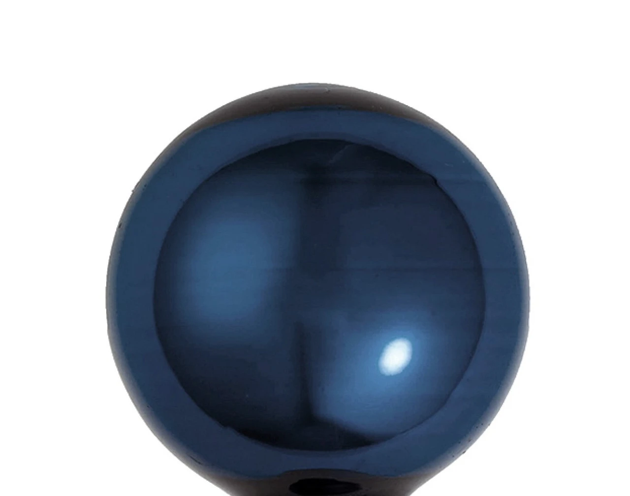 4ct Midnight Blue Pearl Glass Christmas Ball Ornaments 4.75" (120mm) 2 4ct Midnight Blue Pearl Glass Christmas Ball Ornaments 4.75" (120mm) - Image 2