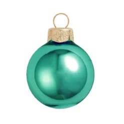 Shiny Blue Glass Ball Round Christmas Ornament 7" (180mm)