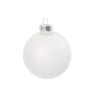 4ct Snow White Matte Glass Ball Christmas Ornaments 4.75"