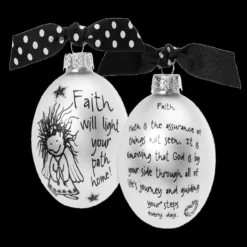 "Faith Will Light Your Path" Marci Glass Christmas Ball Ornament 2.75" (70mm) -Christmas Trees Shop dwhi 40050 60112.1687382038