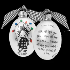 "Love Lights The World" Marci Glass Christmas Ball Ornament 2.75" (70mm) -Christmas Trees Shop dwhi 50050 77294.1687382116