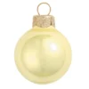 6ct Laguna Yellow Pearl Glass Christmas Ball Ornaments 4" (100mm)