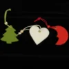Club Pack Of 42 Heart, Moon, And Tree Assorted Colors Felt Ornaments